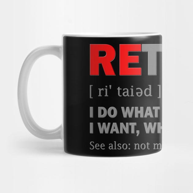 Retired, Retired Definition, Not My Problem Anymore, Grandpa, Grandma, Retro, Fathers Day Gift Idea, Mothers Day Gift Idea, Funny Retirement, by DESIGN SPOTLIGHT